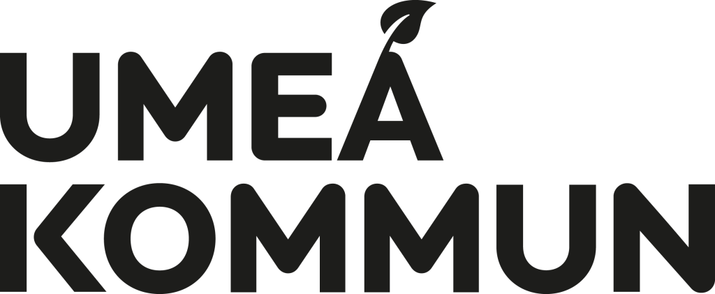 Logotyp för Umeå Kommun, svart